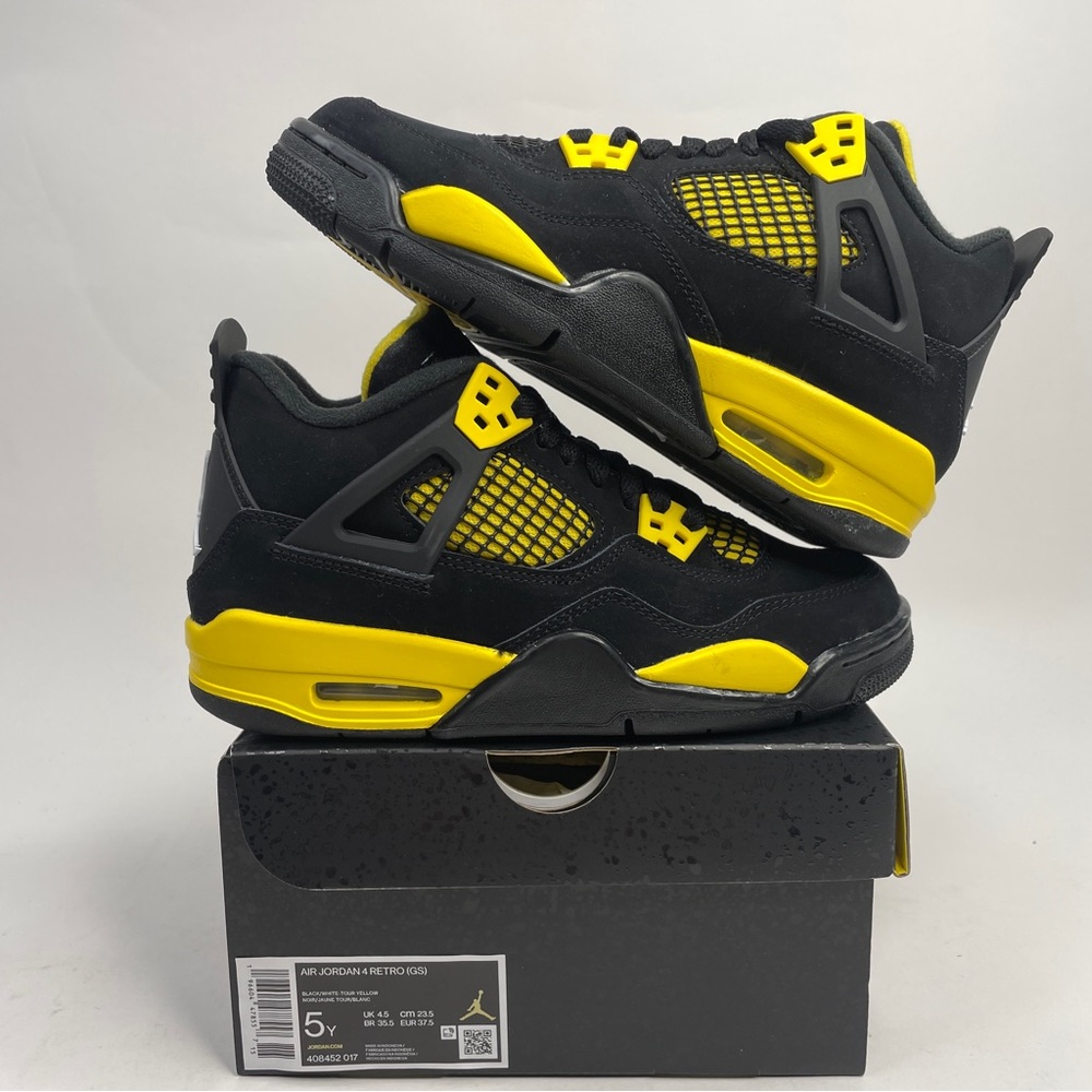 Nike Air Jordan 4 Retro GS “Thunder/Tour Yellow” 2023 - Picture 1 of 4